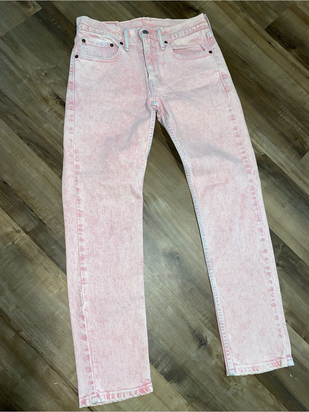Levi's 511 Slim Fit Acid Wash Pink Jeans Size W31 L30 Retro Staticky Wash Denim